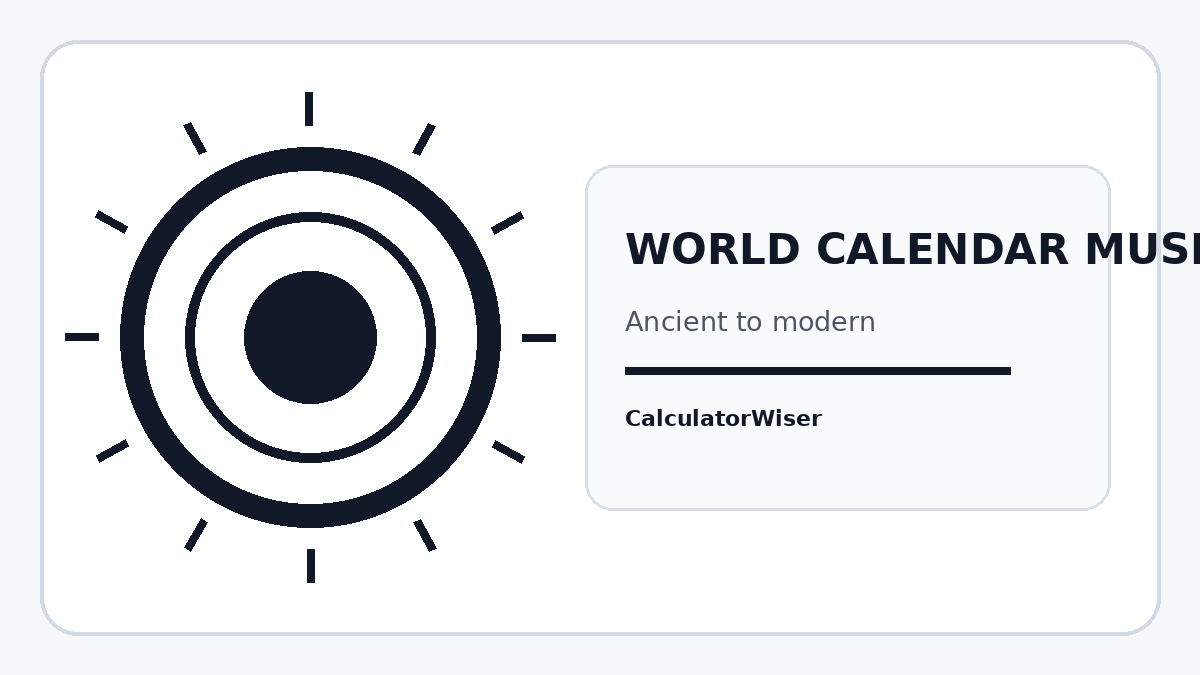 World calendar museum calendar illustration