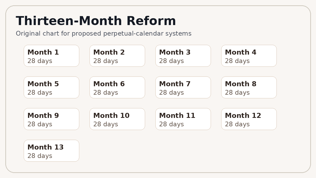 Positivist Calendar calendar illustration
