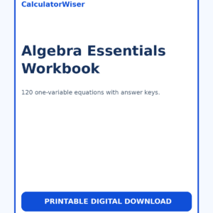 Algebra Essentials Workbook