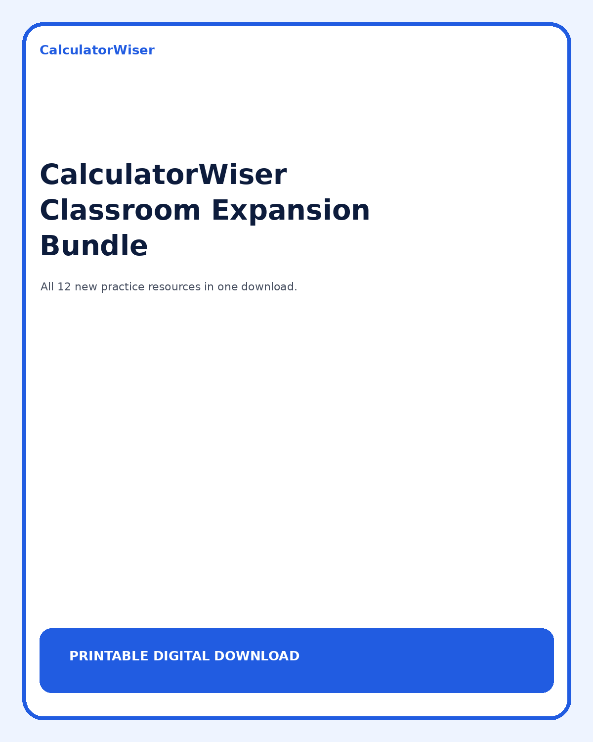CalculatorWiser Classroom Expansion Bundle