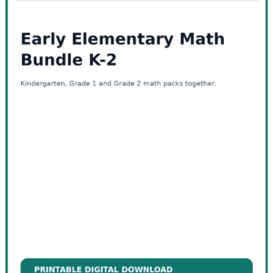 Early Elementary Math Bundle K-2