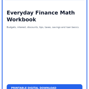 Everyday Finance Math Workbook