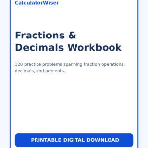 Fractions & Decimals Workbook