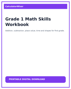 Grade 1 Math Skills Workbook