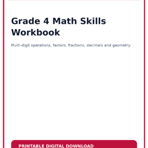 Grade 4 Math Skills Workbook