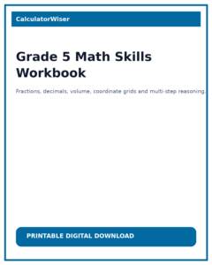 Grade 5 Math Skills Workbook