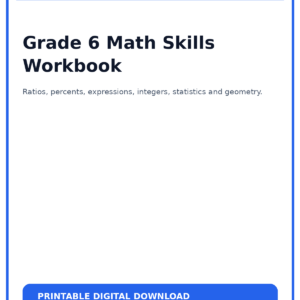 Grade 6 Math Skills Workbook