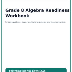 Grade 8 Algebra Readiness Workbook