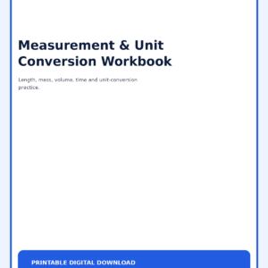 Measurement & Unit Conversion Workbook