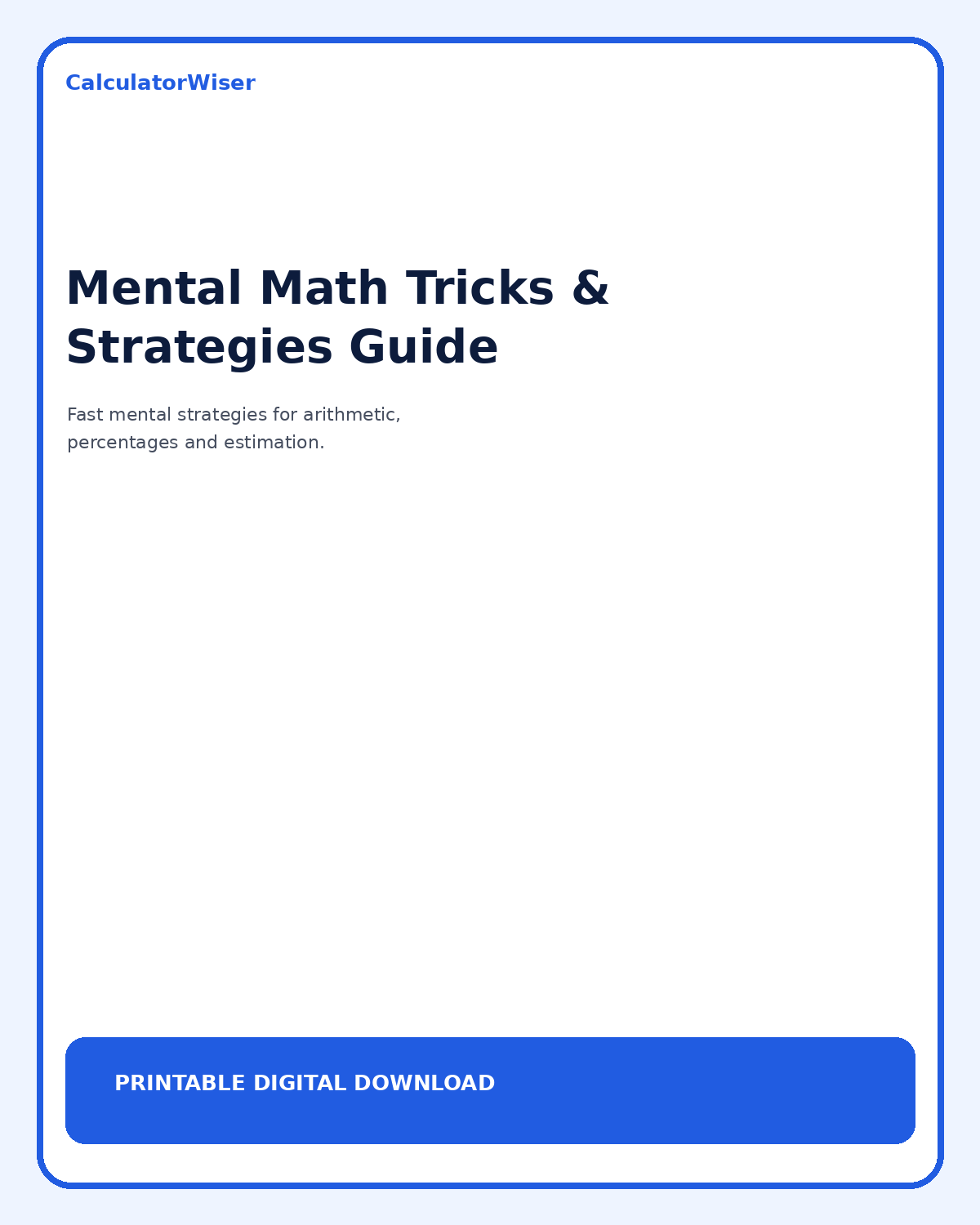Mental Math Tricks & Strategies Guide