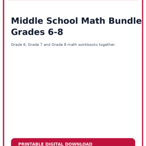 Middle School Math Bundle Grades 6-8