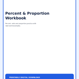 Percent & Proportion Workbook