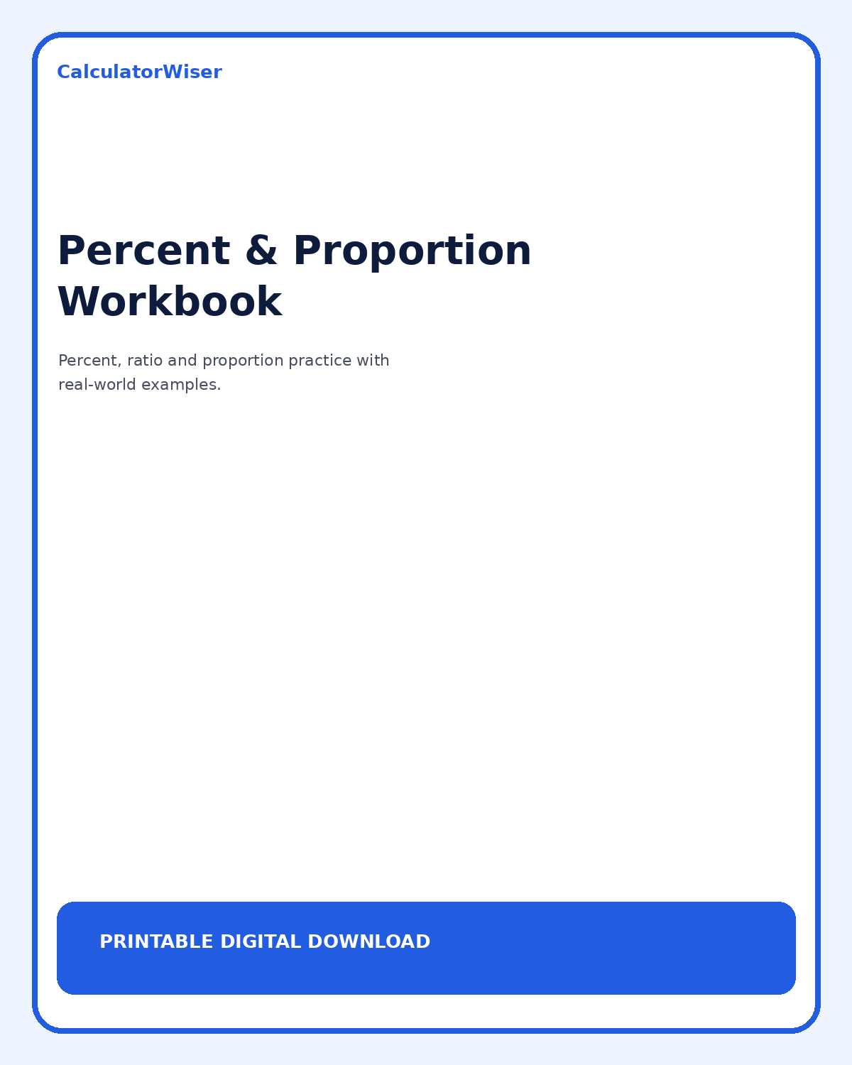 Percent & Proportion Workbook