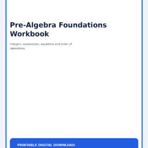 Pre-Algebra Foundations Workbook