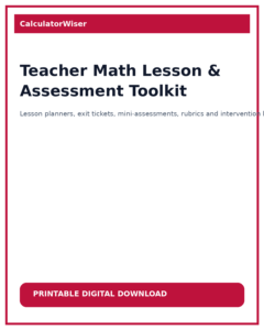 Teacher Math Lesson & Assessment Toolkit